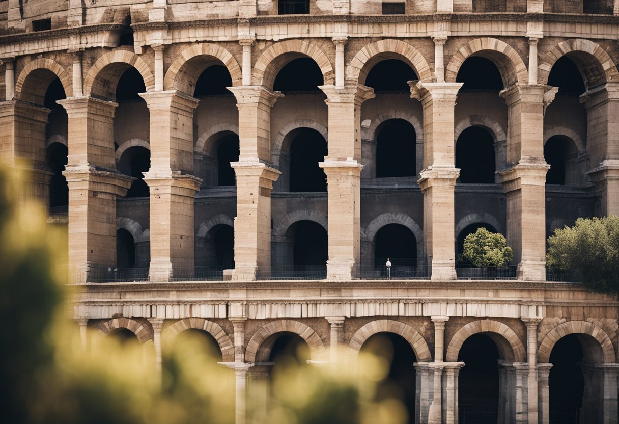 The Roman Colosseum stands as a symbol of the empire's influence on modern governance and law, showcasing its lasting impact on architecture and judicial systems